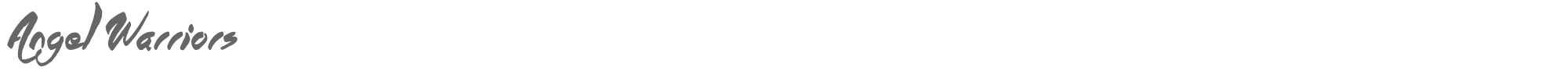 Sample characters Angel Warriors Font